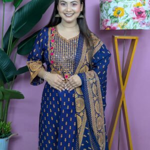 Regal Navy Blue Gold