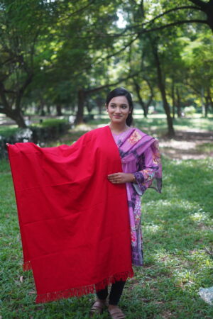 SHAAL (4) লাল প্রিমিয়াম শাল চাদর
