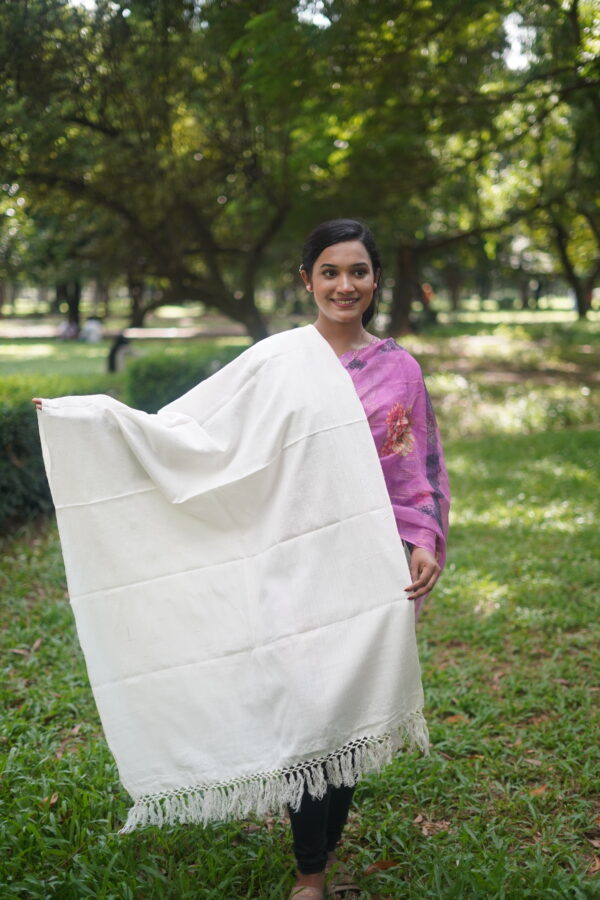 সাদা প্রিমিয়াম শাল চাদর